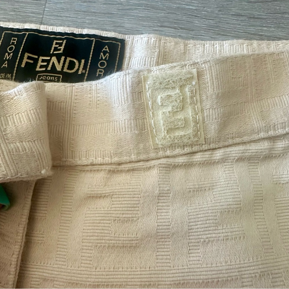 Fendi zucca FF White Cotton jeans - Picture 5 of 10
